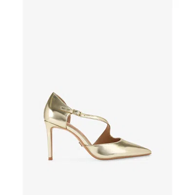 Carvela Womens Lorita Leather Heeled Courts Gold Eur 39 / 6 Uk