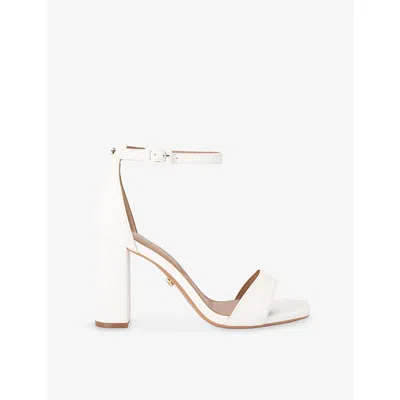 Carvela Womens White Regatta Faux-leather Heeled Sandals Eur 40 / 7 Uk In Multi
