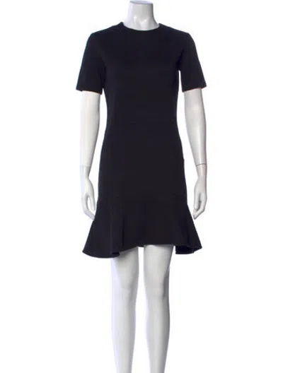 Pre-owned Carven Crew Neck Mini Dress In Black