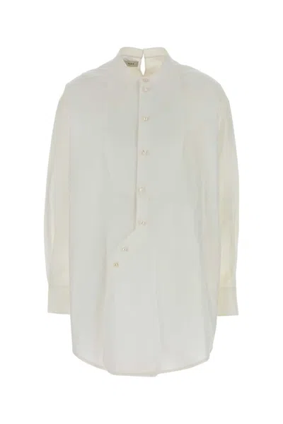 Carven Oversized Cotton Shirt In White