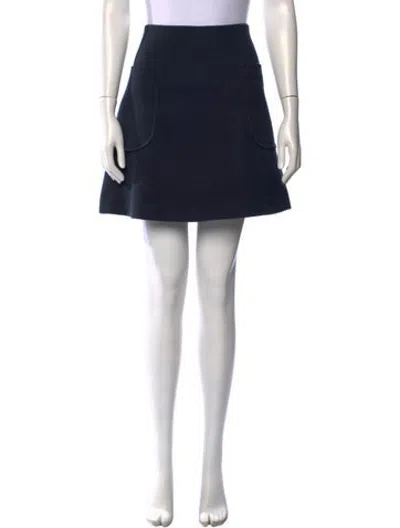 Pre-owned Carven Pleated Accents Mini Skirt In Black