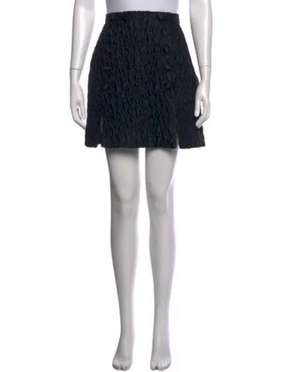 Pre-owned Carven Ruffle Embellishment Mini Skirt In Black