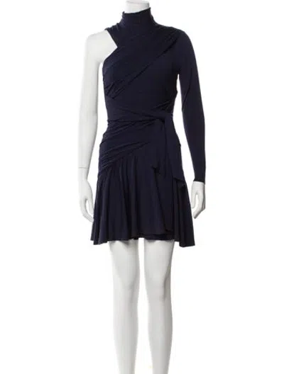 Pre-owned Carven Wool Mini Dress In Blue