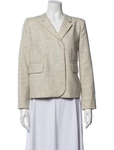 Pre-owned Carven Wool Tweed Pattern Blazer In Neutrals