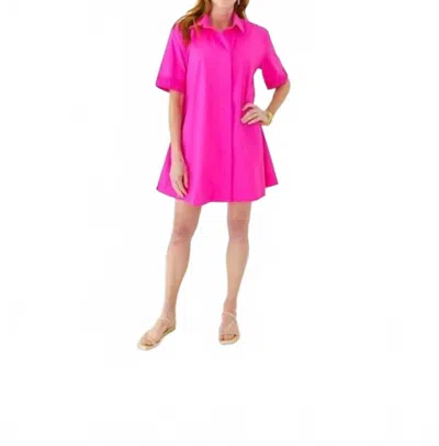 Caryn Lawn Penny Mini Dress In Fuschia In Purple