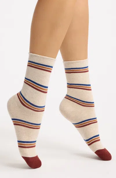 Casa Clara Wilde Striped Crew Socks In Multi