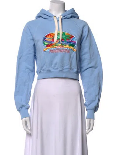 Pre-owned Casablanca 2023 Graphic Print Sweater In Blue