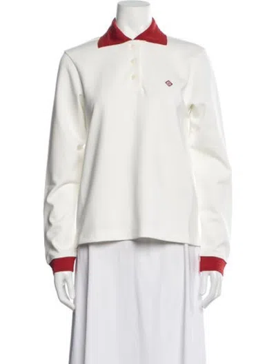 Pre-owned Casablanca 2024 Long Sleeve Polo W/ Tags In Red/white