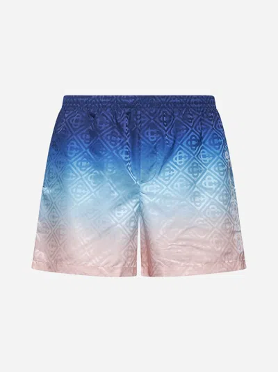 Casablanca Jacquard Swim Shorts Gradient Design In Multicolor