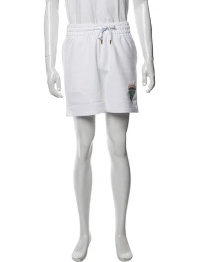 Pre-owned Casablanca Graphic Print Jogger Shorts W/ Tags In Neutrals