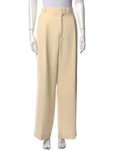 Pre-owned Casablanca Merino Wool Wide Leg Pants In Neutrals