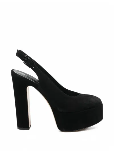 Casadei Platform Slingback Pumps In Black