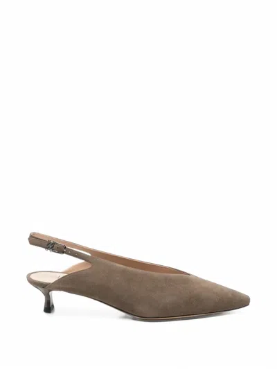 Casadei Pointed-toe Slingback Pumps In Brown