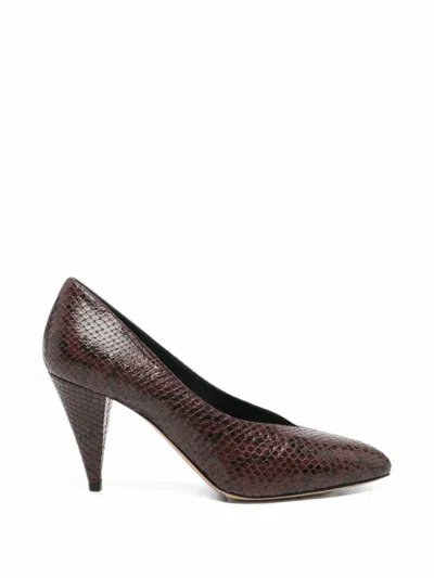 Casadei Snake-effect Leather Pumps In Black