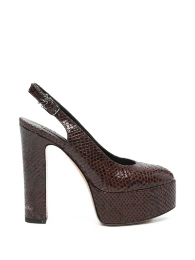 Casadei Snakeskin-effect Platform Pumps In Black
