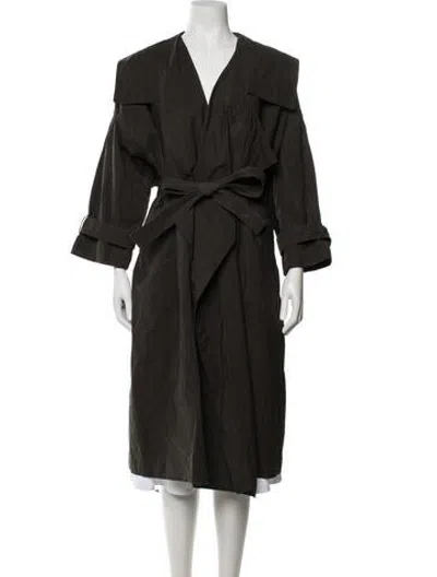 Pre-owned Casey Casey Trench Coat In Green