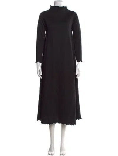 Pre-owned Casey Marks Mock Neck Long Dress In Neutral