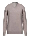 Cashmere Company Man Sweater Taupe Size 42 Wool, Cashmere, Silk, Nylon In Grey