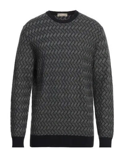 Cashmere Company Man Sweater Lead Size 46 Wool, Cashmere, Silk, Nylon In Grey