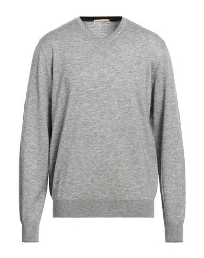 Cashmere Company Man Sweater Light Grey Size 42 Wool, Cashmere, Silk, Nylon
