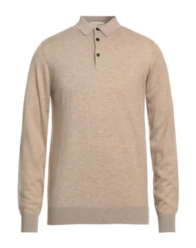 Cashmere Company Man Sweater Sand Size 42 Wool, Cashmere, Nylon, Silk In Beige