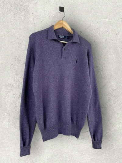 Pre-owned Cashmere Wool X Polo Ralph Lauren Vintage 90's Polo Ralph Laurent Jumper Sweater In Purple