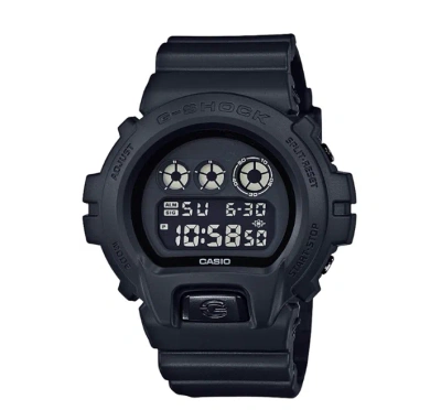 Pre-owned Casio G-shock Dw-6900bb-1 Black Resin Band Men Sports Watch