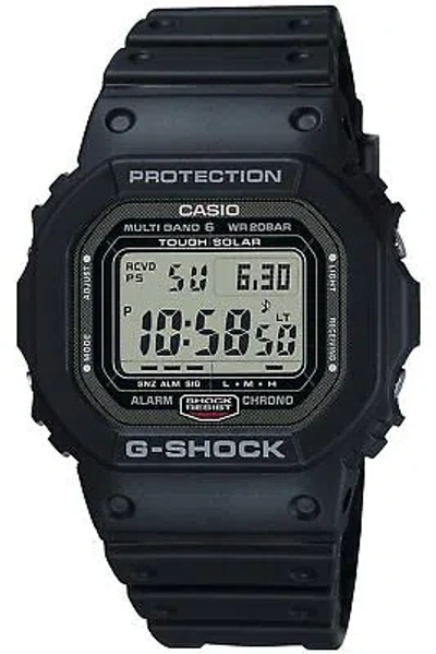 Pre-owned Casio G-shock Gw-5000u-1jf Black Solar Radio Digital Men's Watch With Box