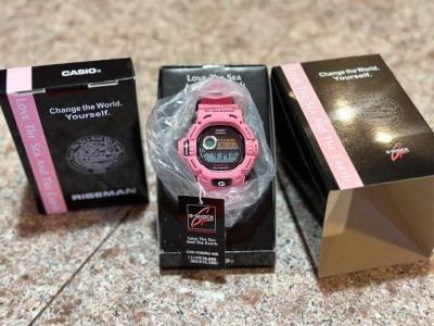 Pre-owned Casio G-shock Gw-9200kj 4jr Love The Sea And Earth Watch 2010 Riseman Pink