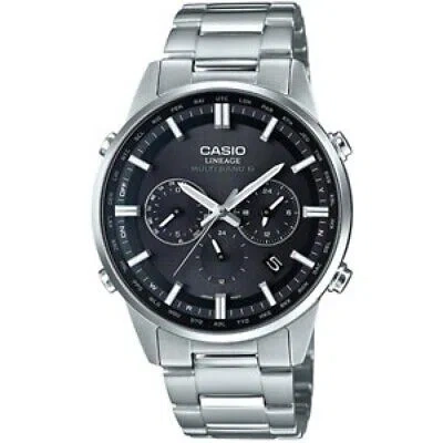 Pre-owned Casio Lineage Liw-m700d-1ajf Black Dial Tough Solar Atomic Radio Watch Men Watch