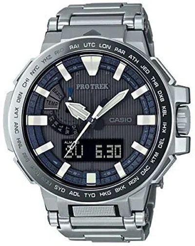 Pre-owned Casio [] Protrek Watch Manaslu Radio Solar Prx-8000gt-7jf Men's Silver