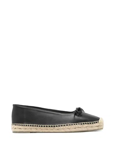 Castañer Bow-detail Leather Espadrilles In Black