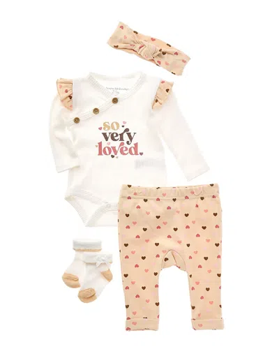 Catherine Malandrino Kids' 4pc Bodysuit Set In Multi