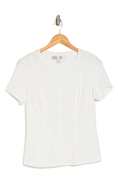 Catherine Malandrino Solid Crewneck T-shirt In White