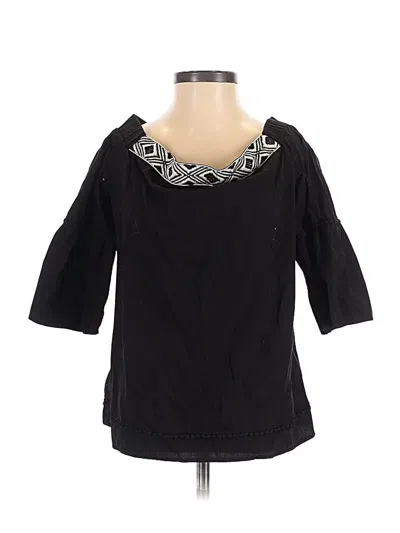 Pre-owned Cato 3/4 Sleeve Blouse In Black