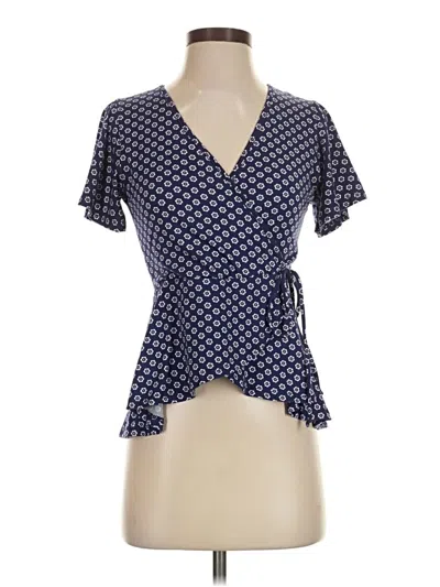 Pre-owned Caution To The Wind Short Sleeve Polo Shirt In Blue