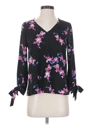 Pre-owned Cece 3/4 Sleeve Blouse In Black