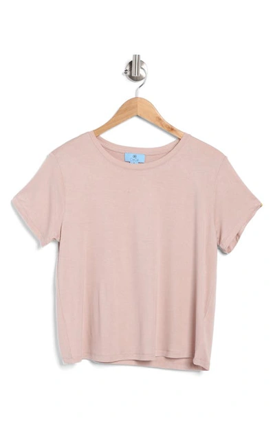 Cece Boxy Crop T-shirt In Pink Adobe