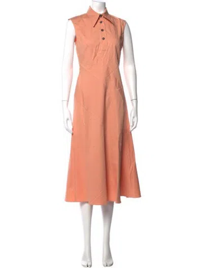 Pre-owned Cedric Charlier Long Dress In Neutrals