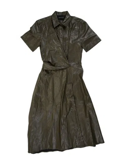 Pre-owned Cedric Charlier Midi Length Dress In Green