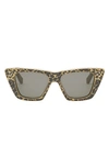 Celine 51mm Cat Eye Sunglasses In Beige/gray Solid