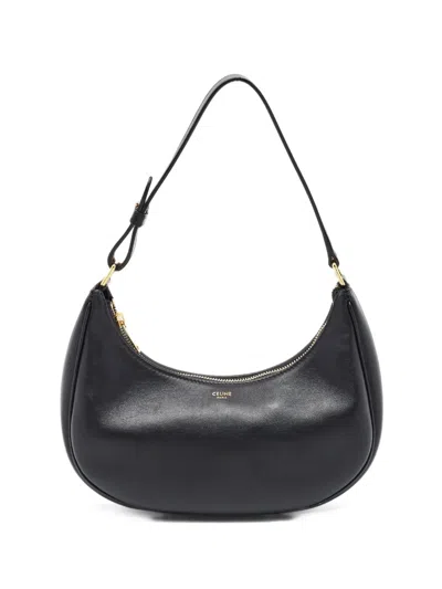 Celine Ava Curved Medium Shoulder Bag In Blue
