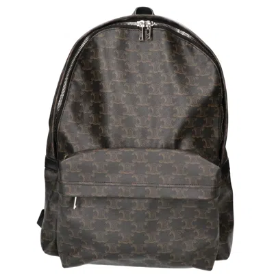 Pre-owned Celine Black Brown Pvc Backpack () In Black, Brown