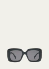 Celine Bold Three-dot Acetate Square Sunglasses In Black
