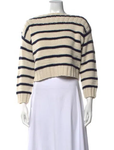 Pre-owned Celine Cashmere Striped Sweater In Neutrals