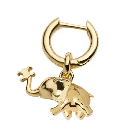 Celine Charms Elephant Earring In Brass With Gold Finish
