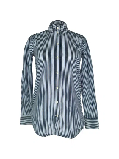 Pre-owned Celine Classic Striped Cotton Shirt In Blue