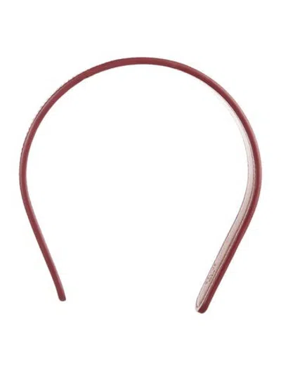 Pre-owned Celine Coated Canvas Headband In Red