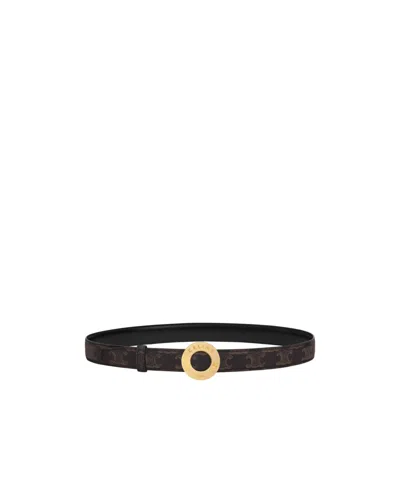 Celine Disc Buckle  Reversible Strap 25mm In Black