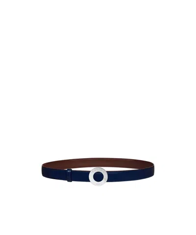 Celine Disc Buckle  Reversible Strap 25mm In Blue